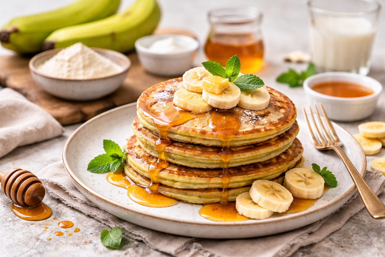 Pancakes de Platano Verde