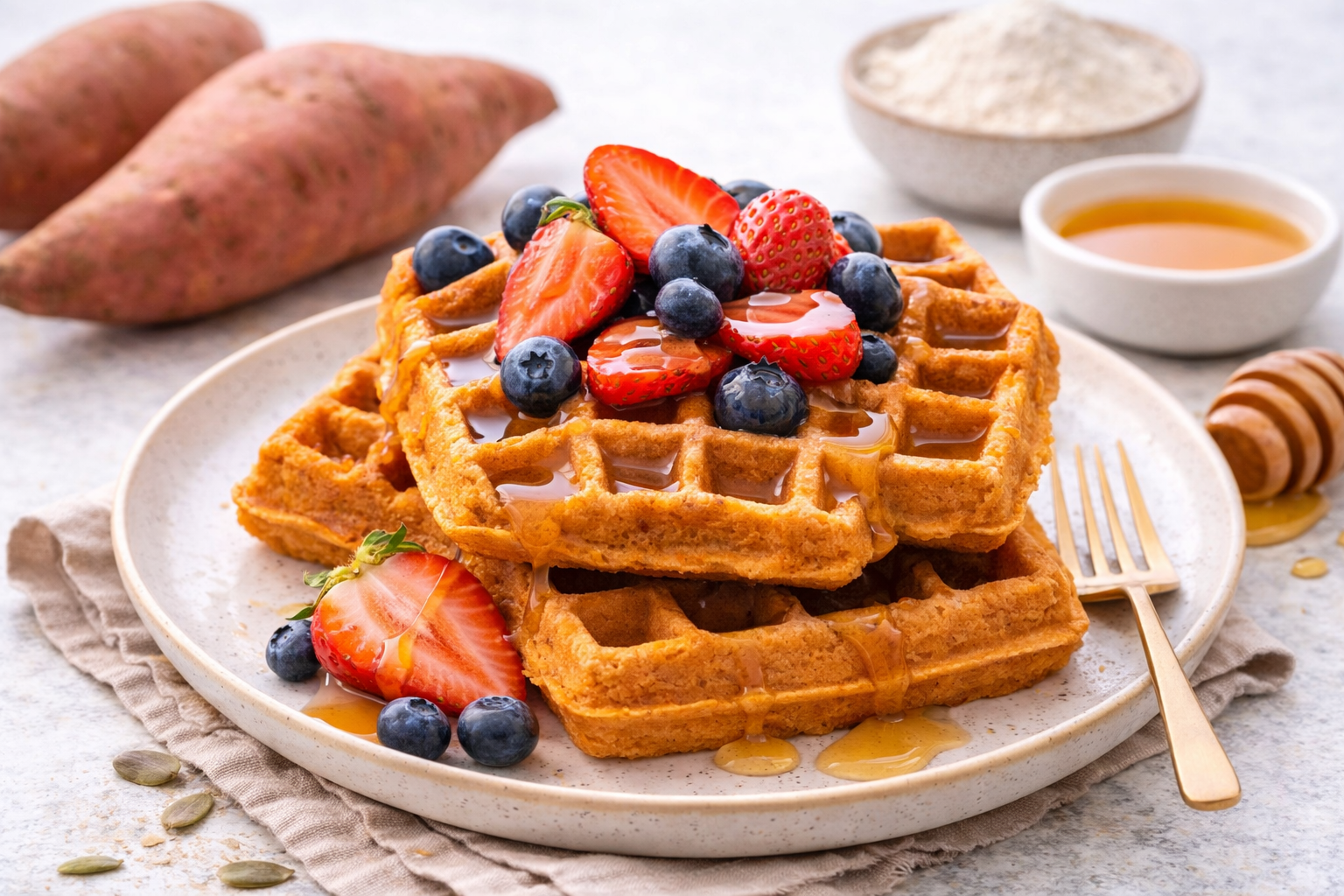 Waffles de Batata